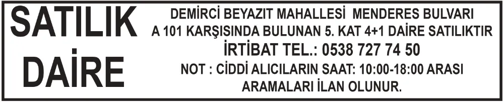 SATILIK DAİRE