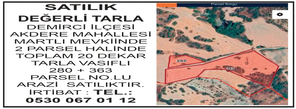 SATILIK DEĞERLİ TARLA