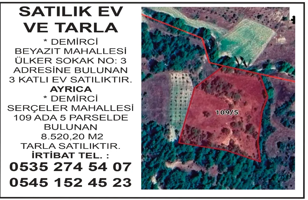 SATILIK EV VE TARLA
