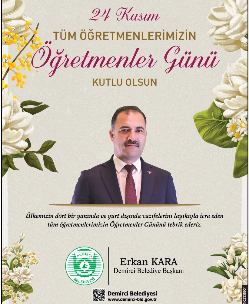 24 KASIM ÖĞRETMENLER GÜNÜ KUTLU OLSUN!