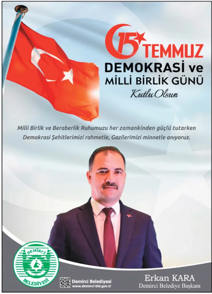 15 TEMMUZ DEMOKRASİ VE MİLLİ BİRLİK GÜNÜ KUTLU OLSUN!