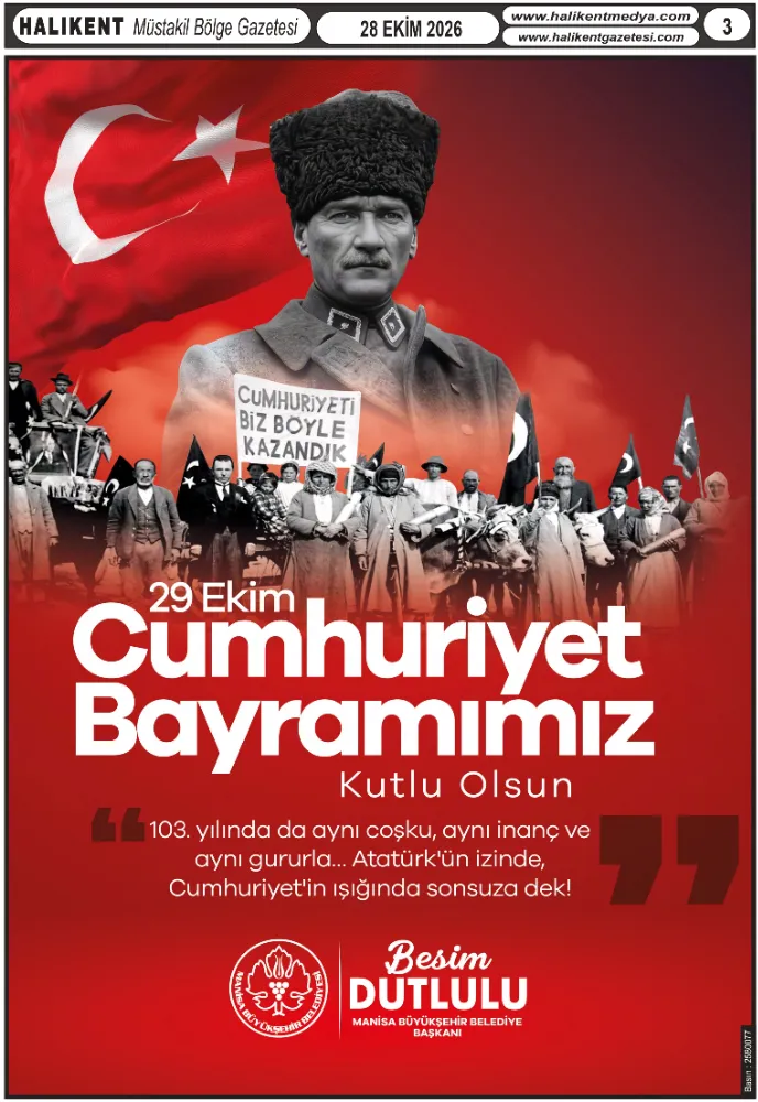 29 EKİM CUMHURİYET BAYRAMIMIZ KUTLU OLSUN!