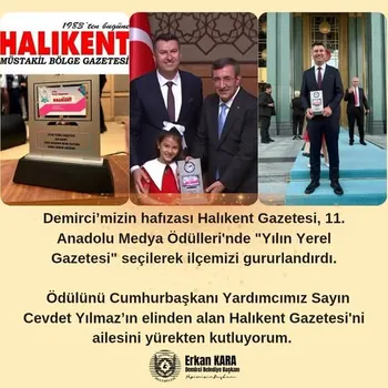 Belediye Başkanımız  Sayın,Erkan KARA’nın Gazetemizi Tebrik Mesajı